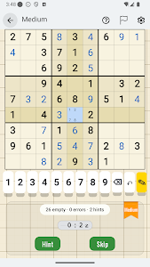 Sudoku Ultra showing a puzzle in progress